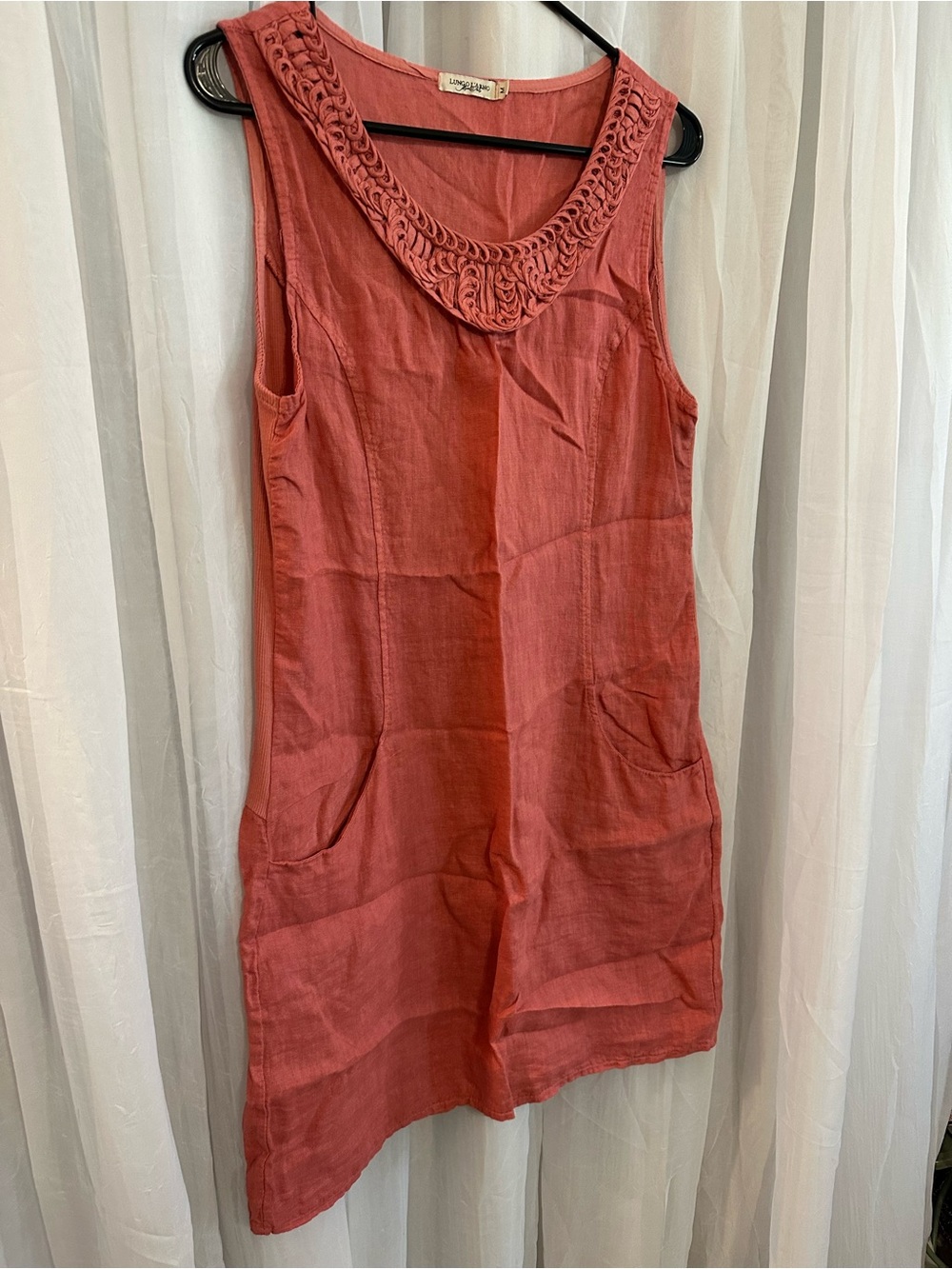 Lungo L’Arno pink linen dress in Medium